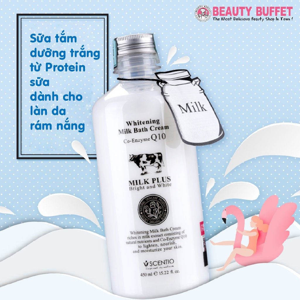 Sữa tắm dưỡng trắng và trẻ hoá da Scentio Milk Plus 450ml | BigBuy360 - bigbuy360.vn
