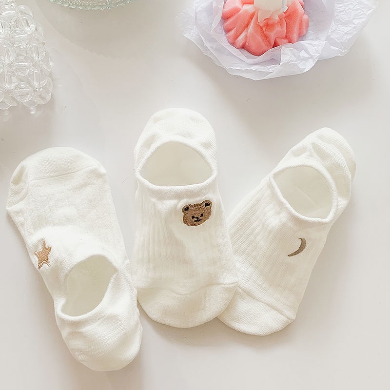 Vớ Thuyền Mỏng Màu Trắng Thoáng Khí Không Rơi Miệng Nông Dễ Phối Đồ Thời Trang Mùa Hè Cho Nữ