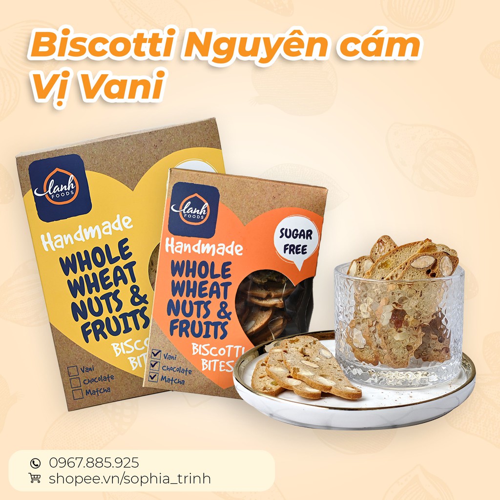 Bánh BISCOTTI Ăn Kiêng Vị Vani