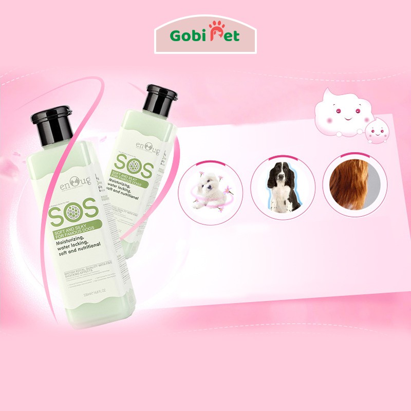 Sữa tắm SOS làm mềm mượt lông cho chó mèo thú cưng chai 530ml - Gobi Pet