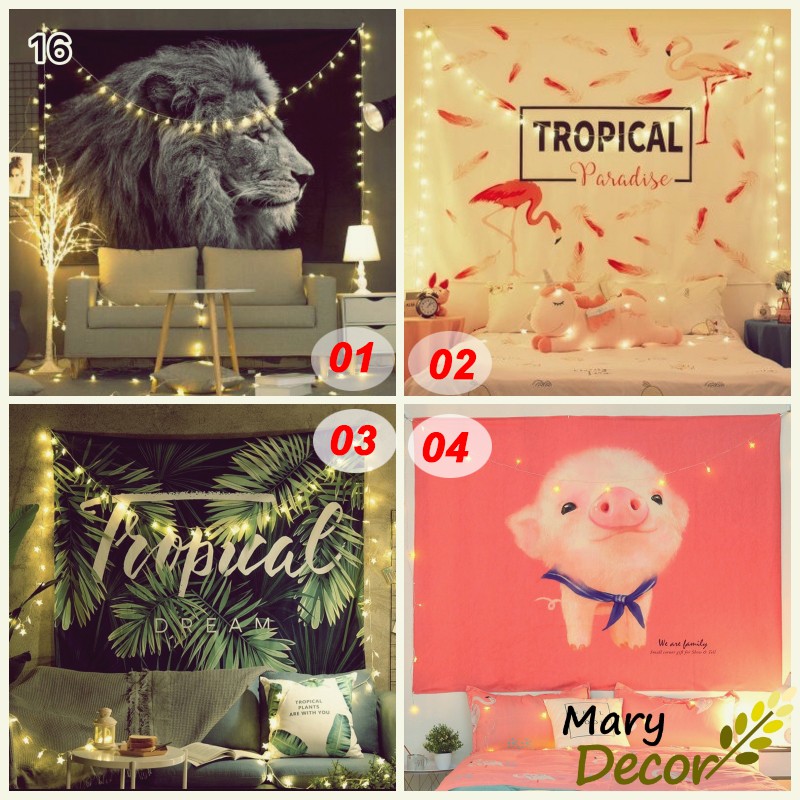 30+ Mẫu tranh vải treo tường decor, trang trí Mary Decor  (150x130cm, TẶNG móc treo) + Đèn led USB | BigBuy360 - bigbuy360.vn