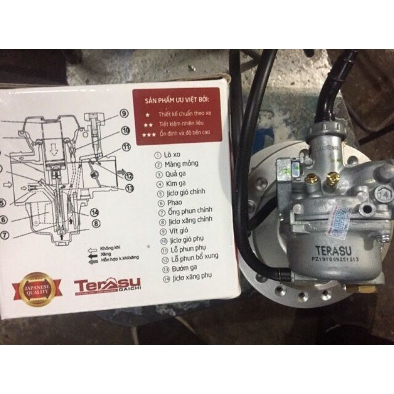 Bình xăng con dream / chế hoà khí Wave chính hãng Daichi Nhật Bản