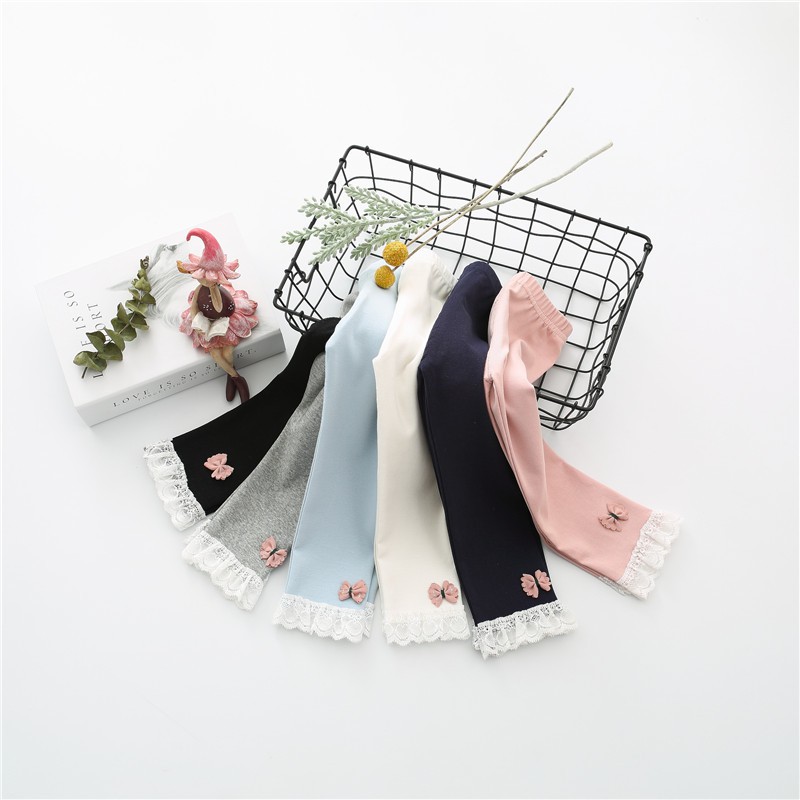 Quần legging ren nơ hàng QC