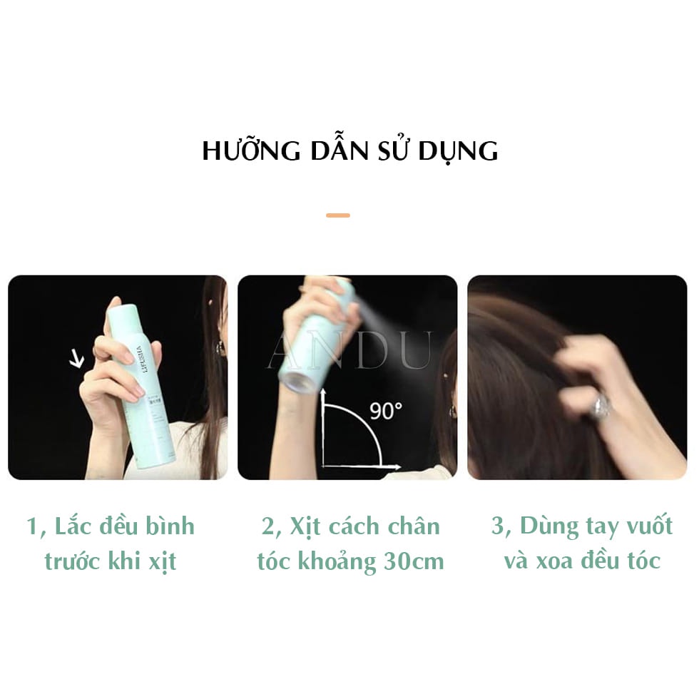 Chai xịt dầu gội khô giúp tóc hết bết dính, bồng bềnh tức thì