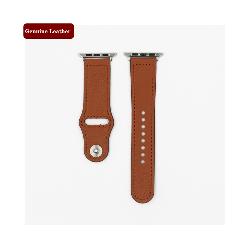 Dây Đeo Bằng Da Thật Cho Đồng Hồ Thông Minh Apple Watch Series 38mm / 40mm / 42mm / 44mm / 41mm / 45mm