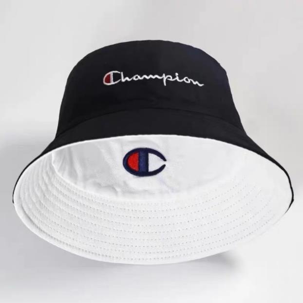 Mũ rộng vành, nón Bucket vành tròn CHAMPION vải Kaki dày chuẩn thời trang cá tính (Ảnh thật)_BK034