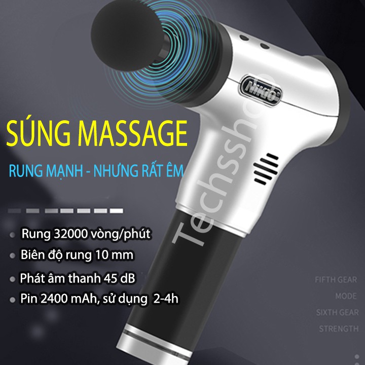 Súng massage tập cơ, giảm mỡ bụng đa năng Nikio NK-171