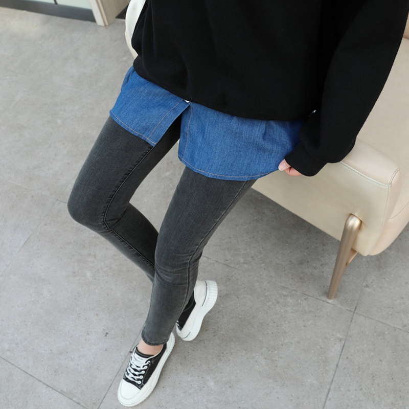 Áo Sơ Mi Giả Denim Dáng Chữ A Giả Váy Xếp Tầng Cài Nút Thời Trang Mùa Xuân Cho Nữ