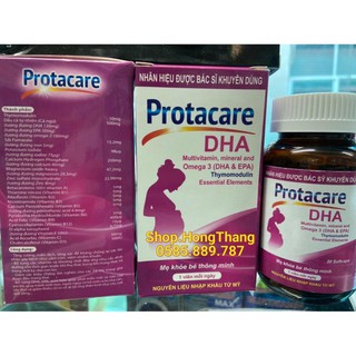 Protacare DHA Viên bổ bà bầu Bổ sung sắt, acid folic, vitamin cho mọi phụ nữ mang thai và cho con bú