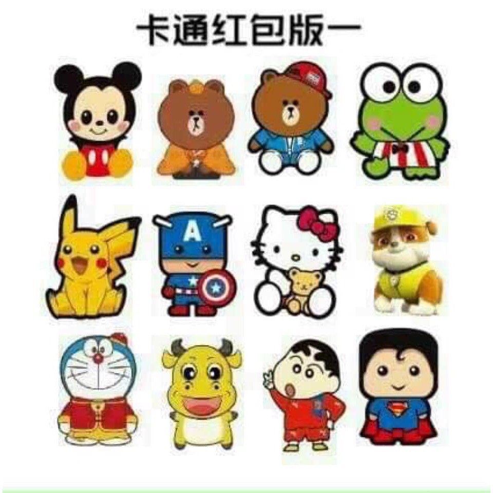 Bao Lì Xì 2021 Tân Sửu Hoạt Hình Chibi Đủ Mẫu Bìa Cứng Chuẩn Loại 1, To Dày và Chắc Chắn