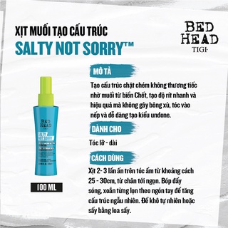 Xịt Tigi Bed Head Salty Texturizing Salt Spray 100ml
