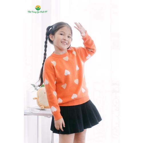 Áo len trái tim bé gái A75.2101 - Thời trang gia đình VT