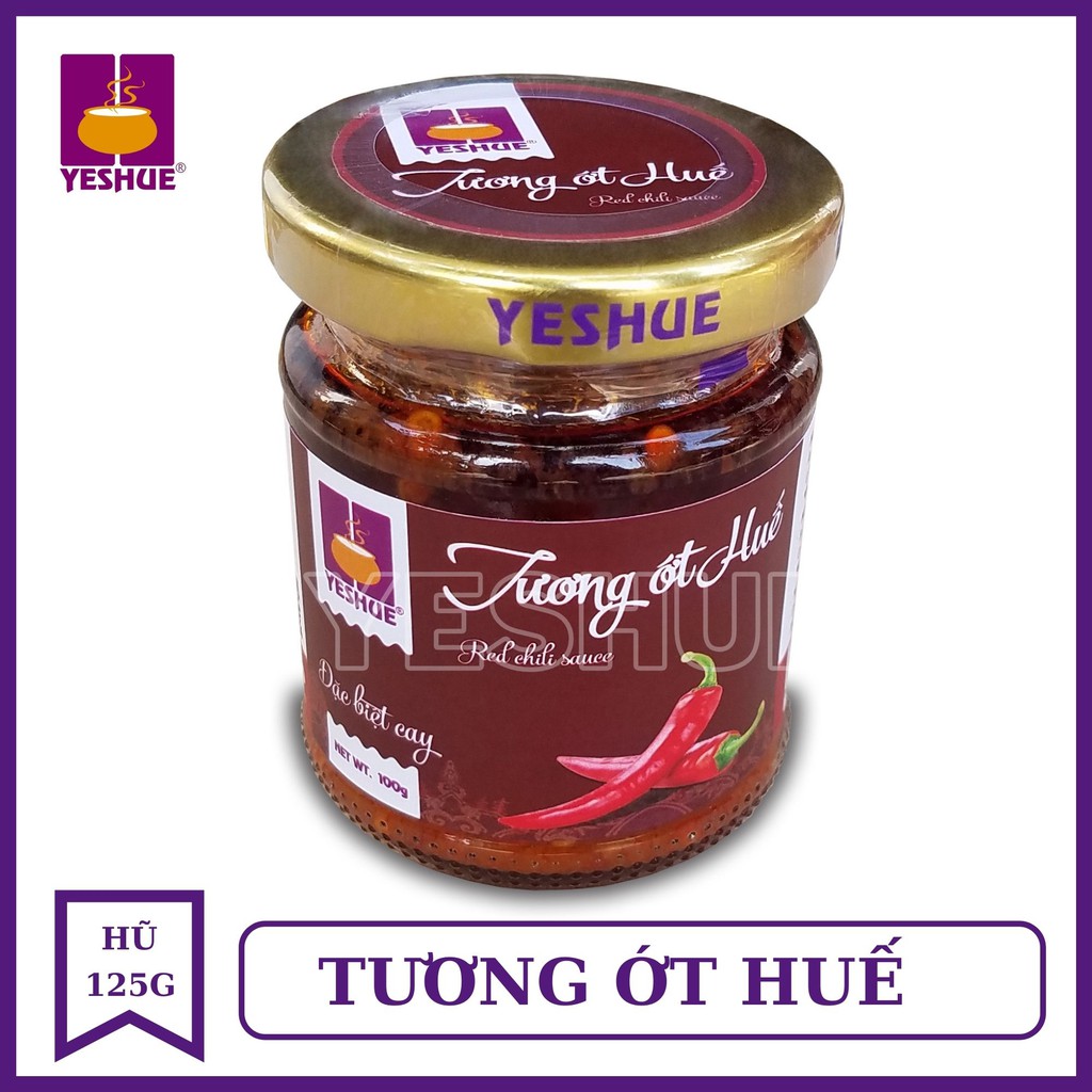 Tương ớt HUẾ siêu cay thương hiệu YesHue 125g 🍀 SATE ỚT tiện dụng cho mọi căn bếp hiện đại ❌ 1 hũ 125g