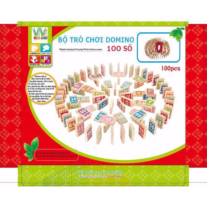 [Rẻ Vô Địch] Domino Số Học (Từ 1 Đến 100)