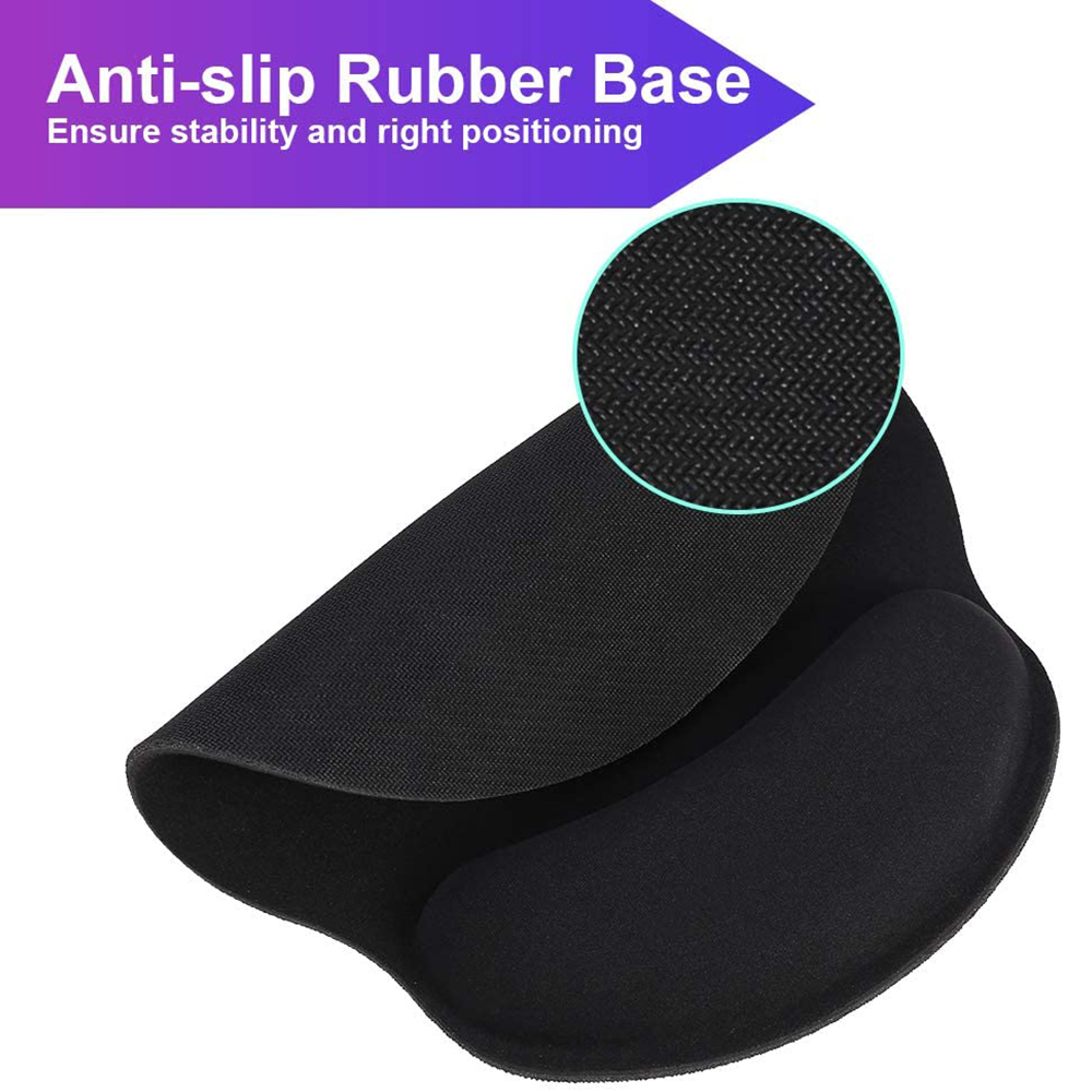 Tấm lót chuột đệm kê tay và đệm đỡ cổ tay bằng chất liệu cao su non êm ái cho nhân viên văn phòng