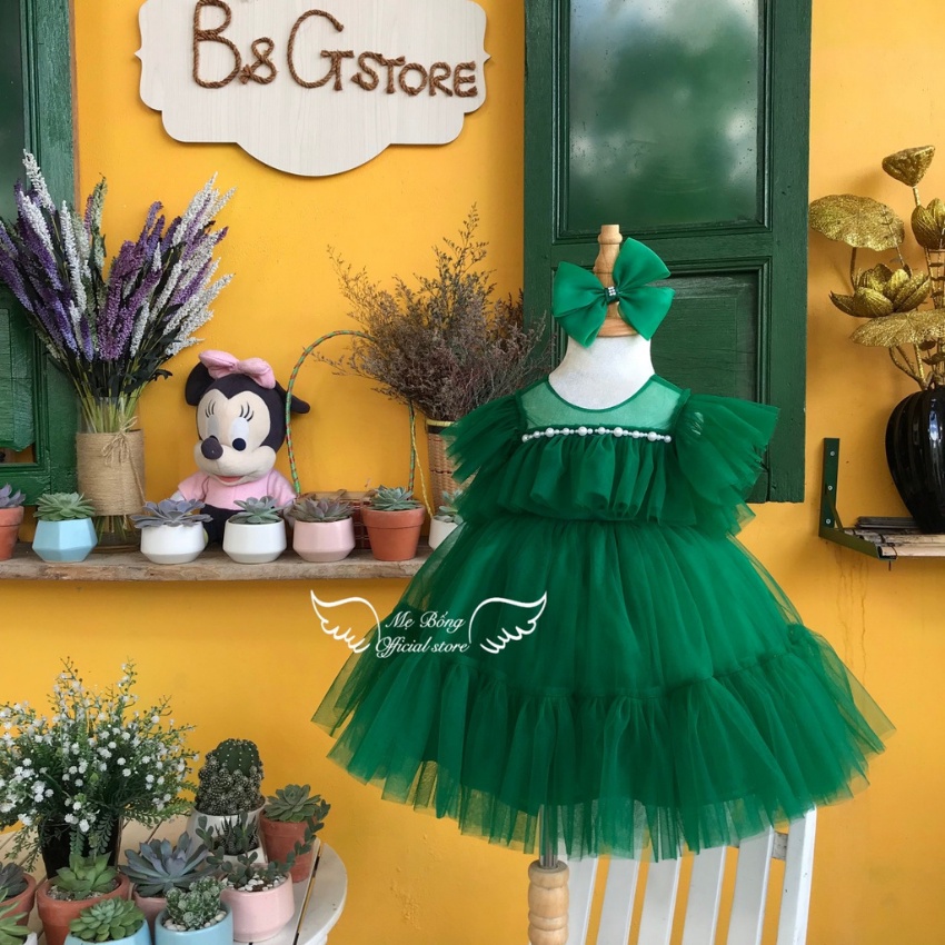 Đầm công chúa viền cườm cho bé gái-Thời trang cho bé-váy công chúa cho bé gái, Váy TRẺ EM-Đầm BÉ GÁI-Mẹ BốngPrincess dre