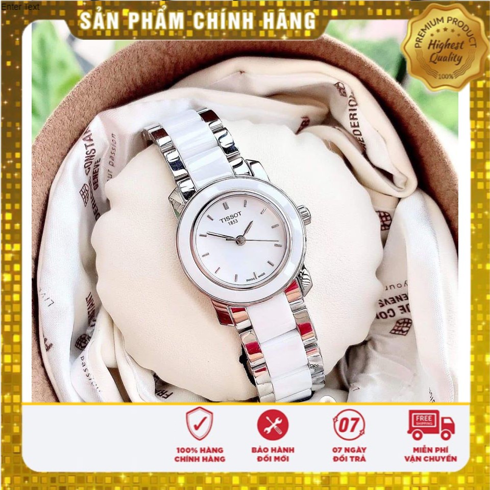 Đồng hồ nữ Tissot T-Trend T064.210.22.011.00 (T0642102201100) - Máy Quartz Pin Thụy Sĩ - Dây đá Ceramic