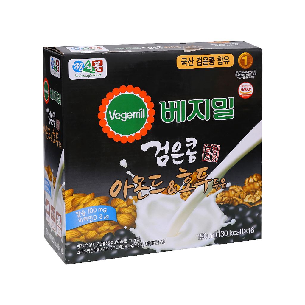 1 thùng sữa óc chó, hạnh nhân Vegemil số 1 Hàn Quốc date tháng 11/2019