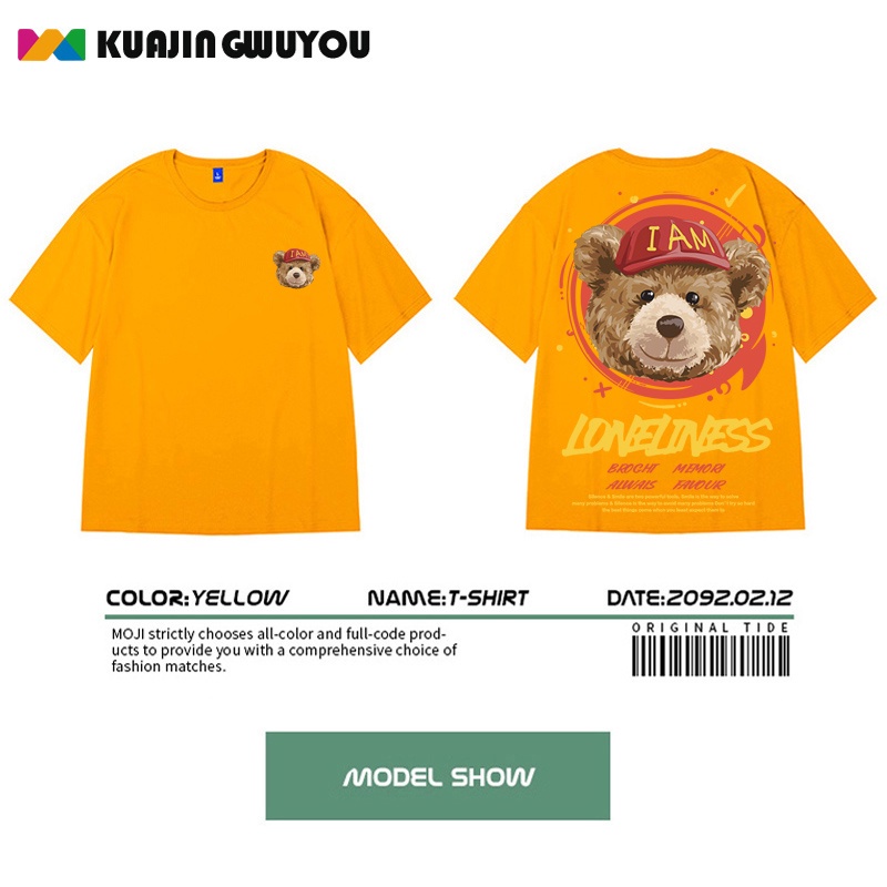 Áo Thun Tay Ngắn Dáng Rộng Phong Cách Âu Mỹ Thời Trang Mùa Hè Dễ Phối Đồ Cho Nam Size M-8XL