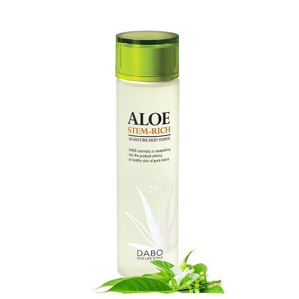 [Chính hãng] Nước hoa hồng lô hội dưỡng ẩm DABO Aloe Stem-Rich Moisture Skin Toner 150ml