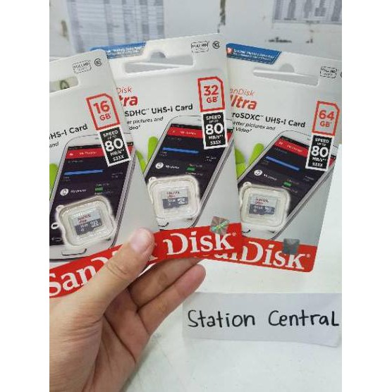 Thẻ Nhớ micro SD Sandisk 80MBps class 10 16GB 32GB 64GB ❤