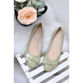 Giày búp bê vân rắn Merly 1294