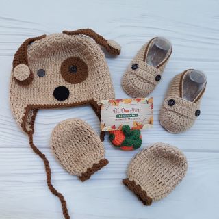 Set cún 3 món len handmade cho bé !!
