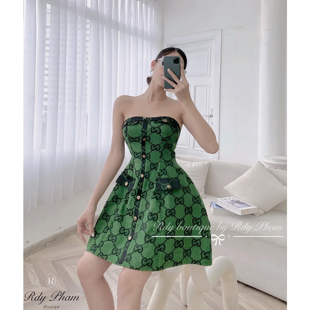 Váy guci xanh lá