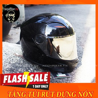 Nón bảo hiểm full face agu đen bóng chính hãng