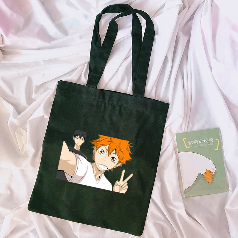 Túi xách trung học Haikyuu Anime Túi vải thông thường Túi mua sắm Túi đeo vai