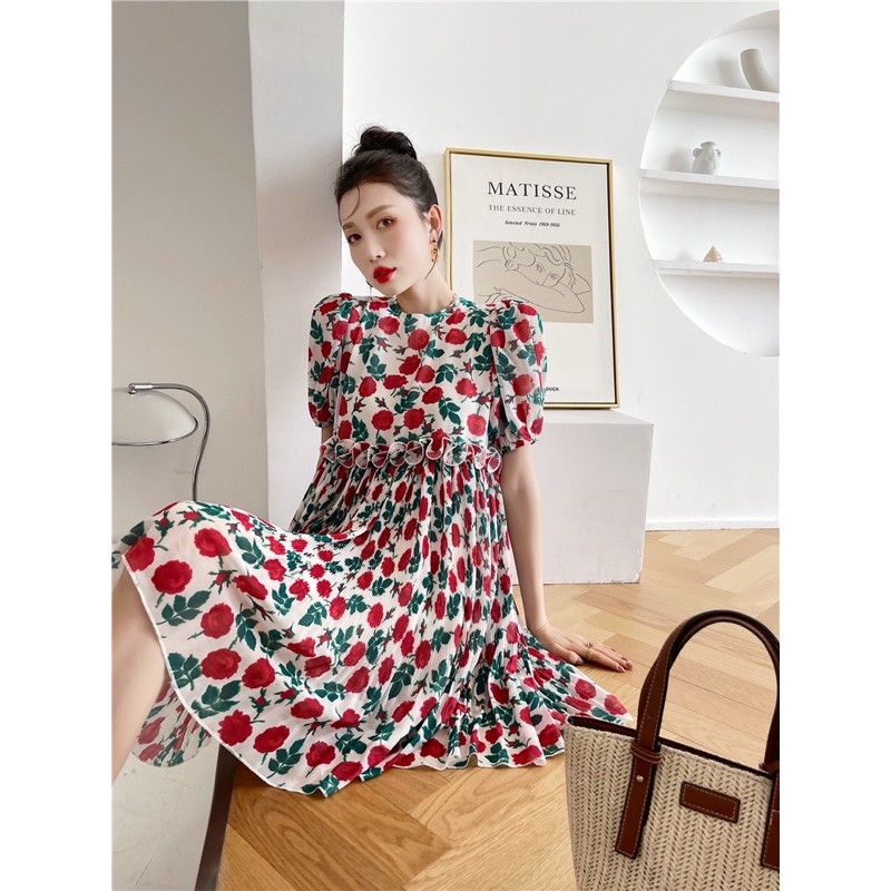 váy/ đầm babydoll hoa tiểu thư cá tính ORDER