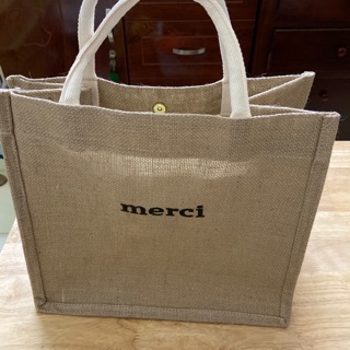 Túi cói Merci phong cách Vintage hot trend- sẵn ship