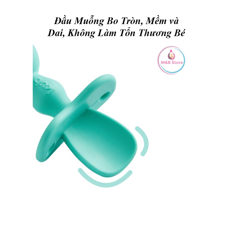 Bộ Muỗng Nĩa Tay Cầm Ngắn Silicon Mềm - KUB
