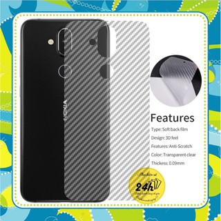 Miếng Dán lưng vân Carbon cho Nokia 8.1- Nokia X7 2018