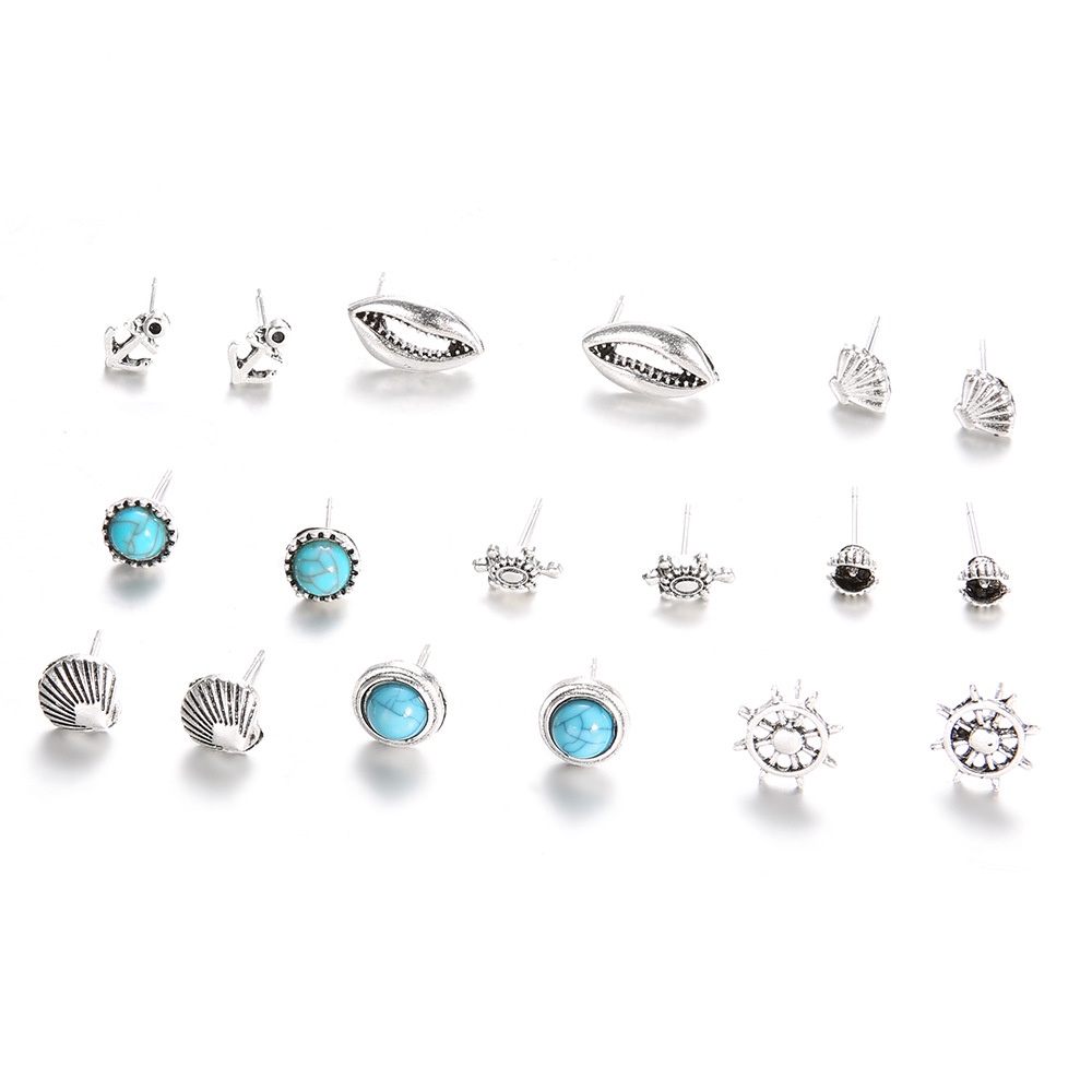 Set 9 đôi bông tai nữ đi biển cực đẹp sku1016