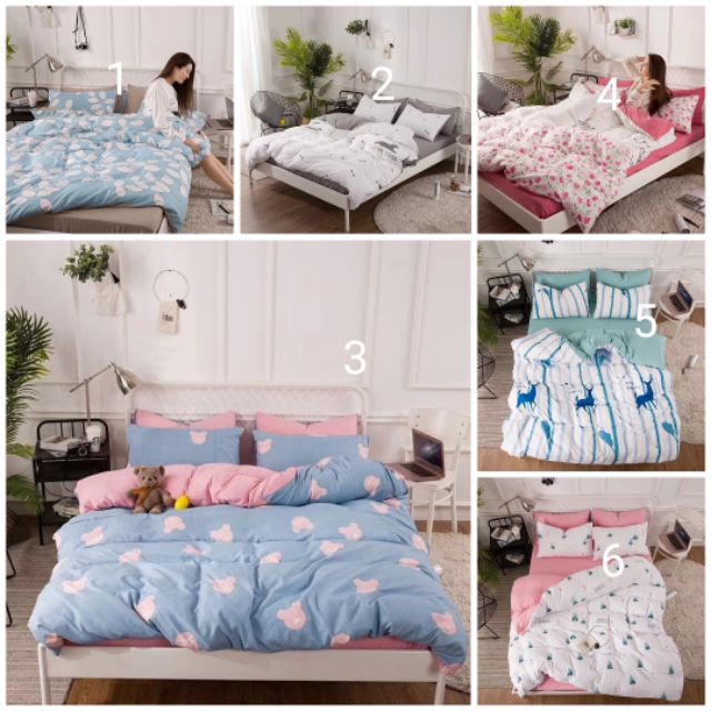 Bộ chăn ga gối cotton đũi
