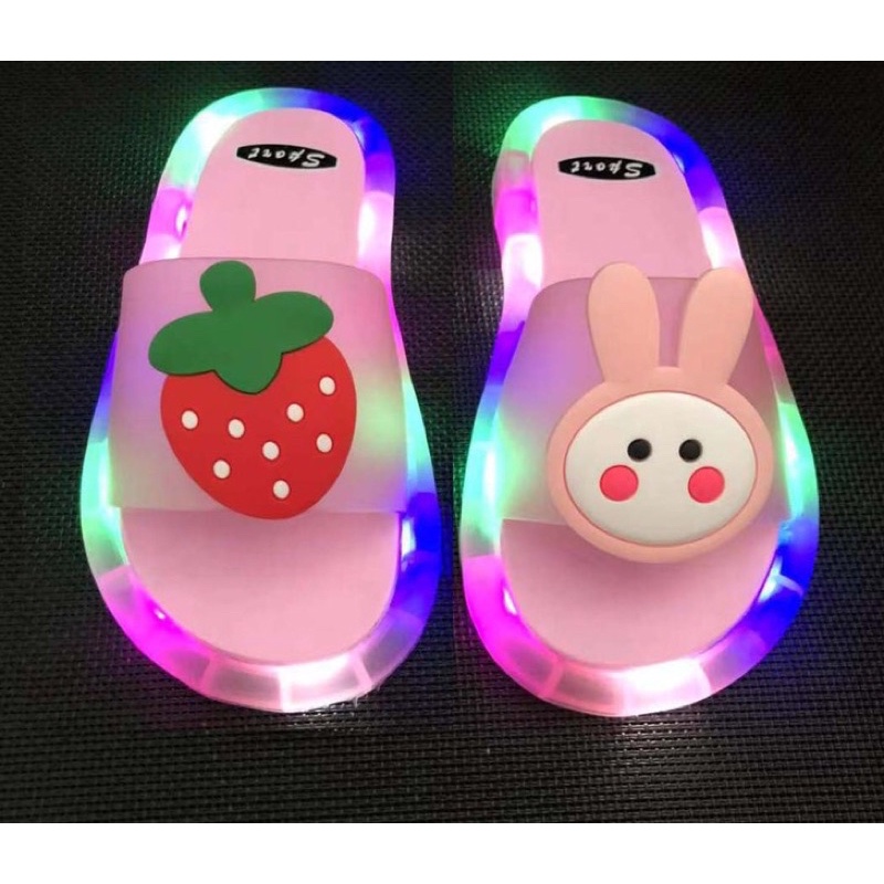 Dép phát sáng cho bé gái bé trai đế mềm size 22-34 - Dép có đèn cho bé hình Unicorn và Squid Game - Dép trẻ em phát sáng