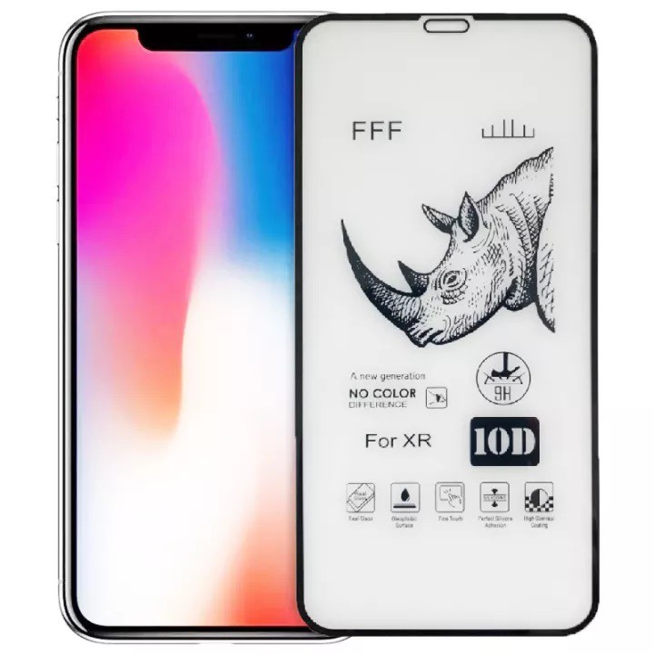 Kính cường lực iphone full màn 10D Tê Giác Cao Cấp Chính Hãng 6/6s/7/7plus/8/8plus/plus/x/xr/xs/11/12/pro/max