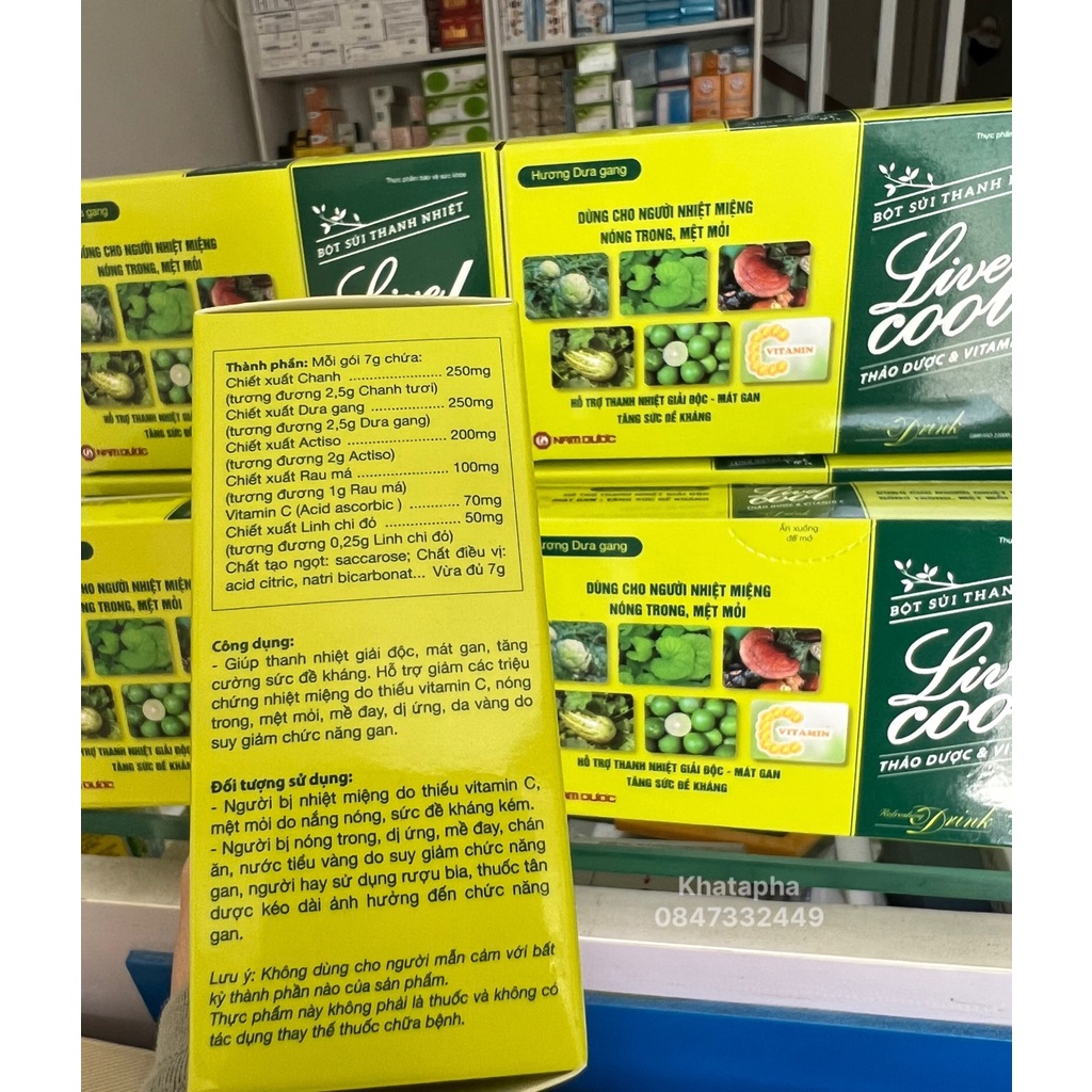 Bột sủi thanh nhiệt Livecool Nam Dược