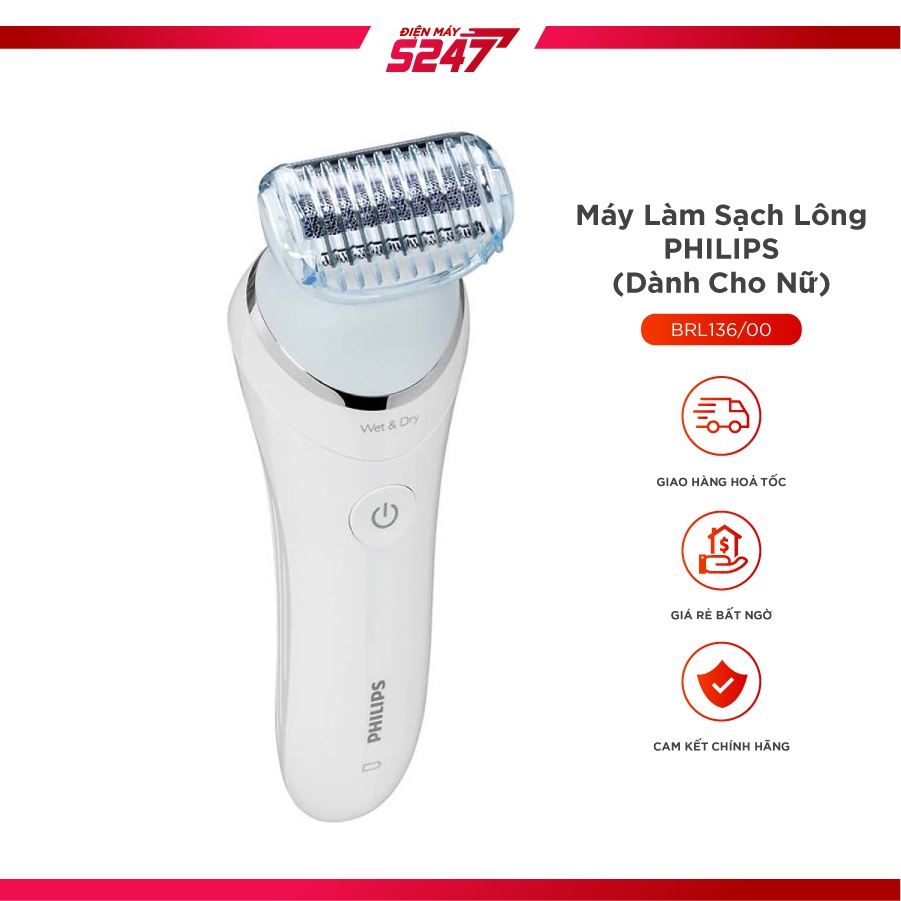 Máy làm sạch lông dùng cho nữ BRL136/00- Bảo Hành Chính Hãng