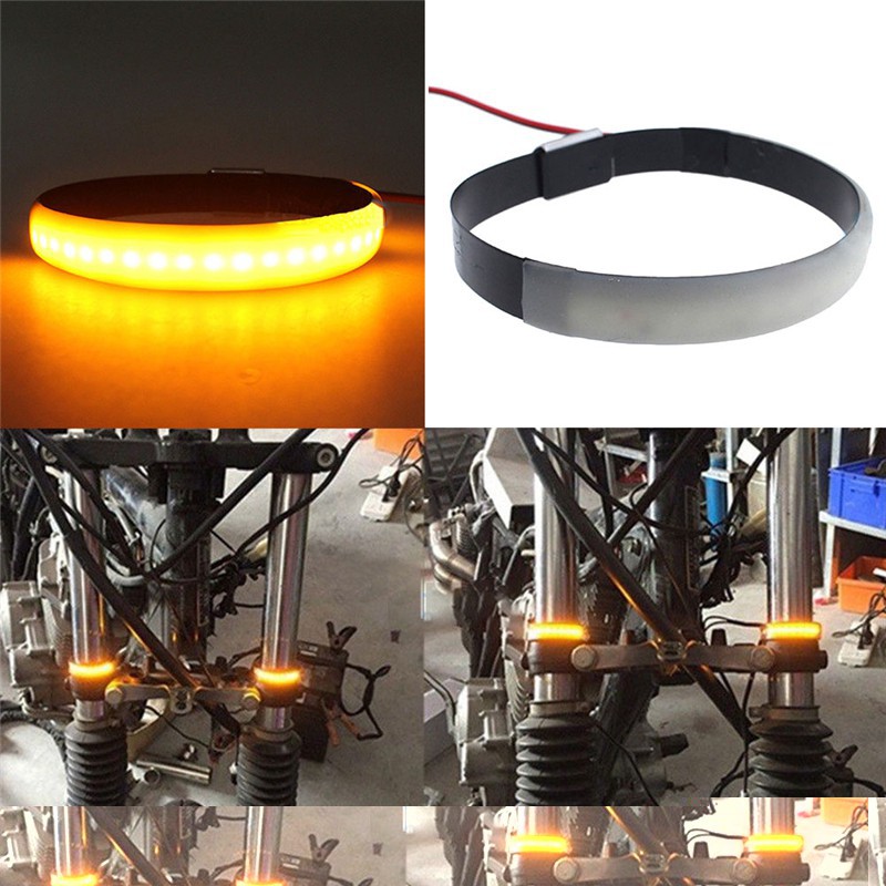 Dải đèn LED tín hiệu xi nhan màu hổ phách cho xe máy