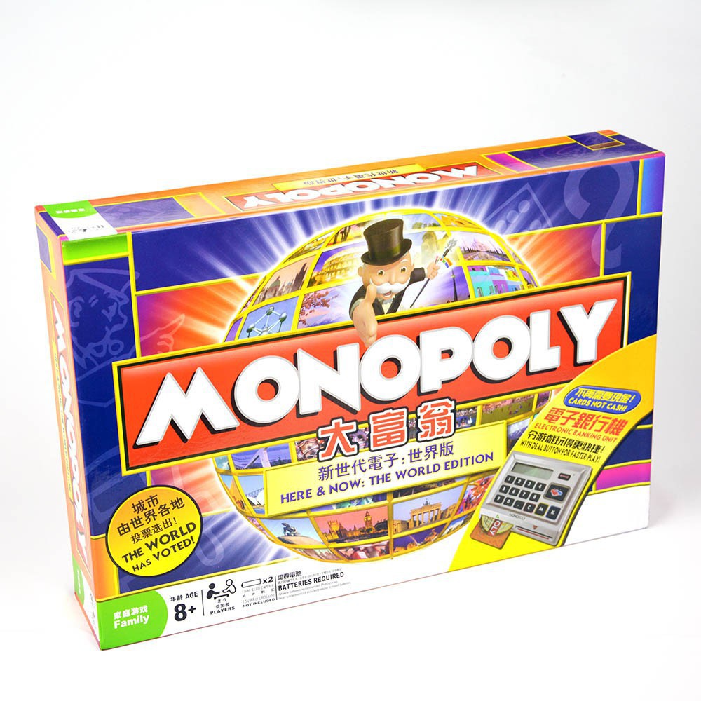 Cờ Tỷ Phú Monopoly Here &amp; Now - The World Edition - trò chơi tài chính