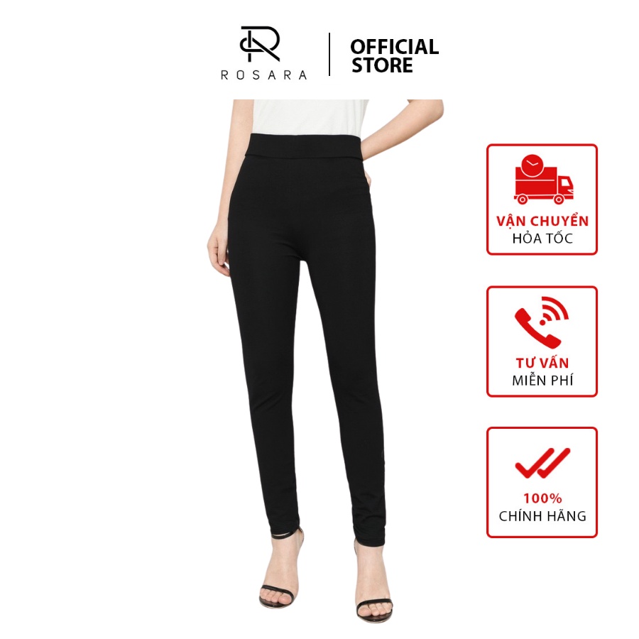 Quần legging thời trang nữ co dãn 4 chiều vải dày dặn Rosara SP56