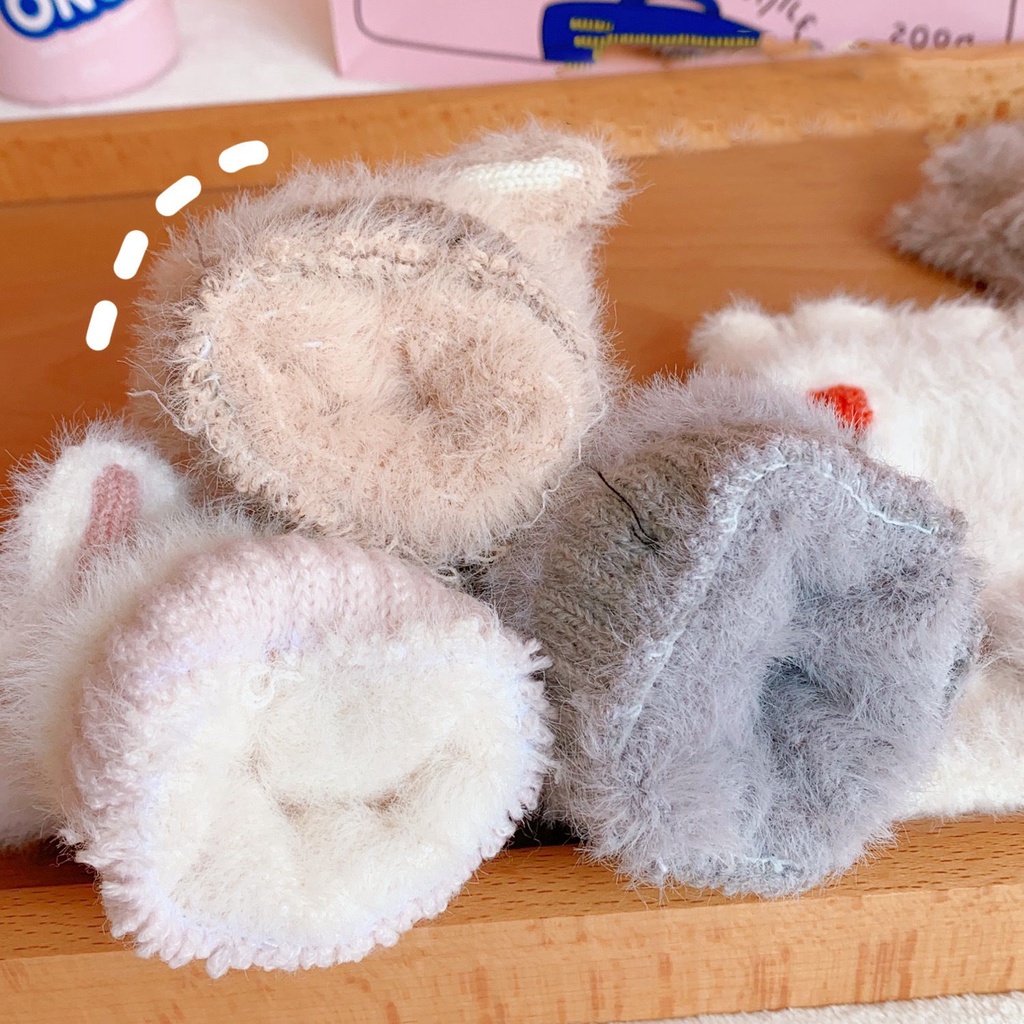 Găng tay hở ngón bằng vải cotton họa tiết cà rốt dễ thương phong cách Hàn Quốc