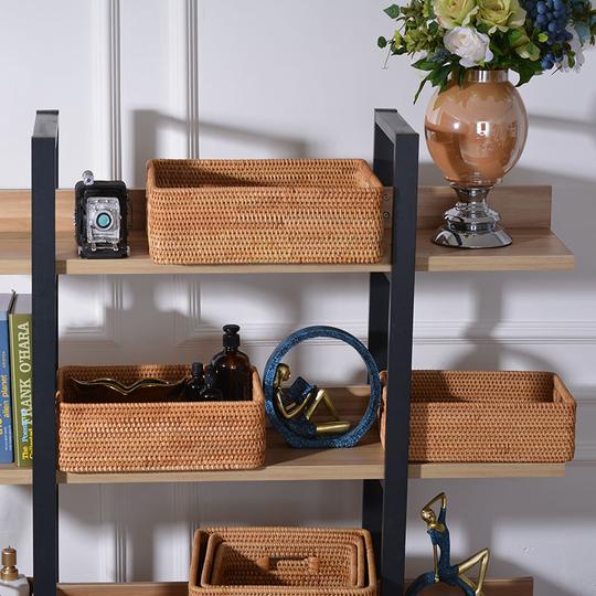 Thùng đựng quần áo mây tre đan,  Decor