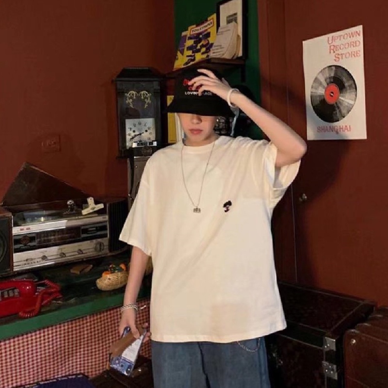 Áo Thun Nam Tay Ngắn Dáng Rộng Size M-5XL Phong Cách Hàn Quốc