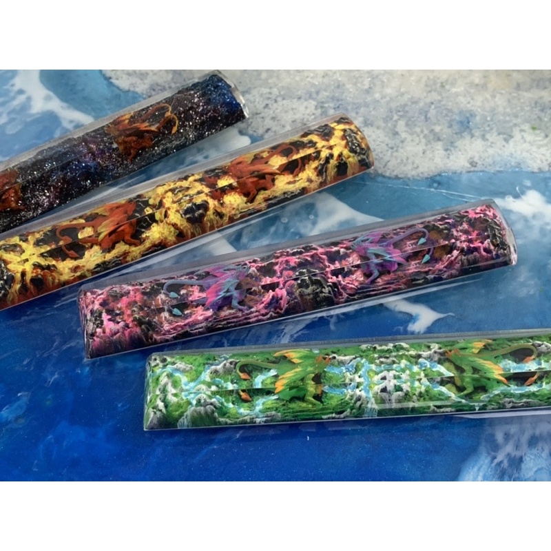 Nút Space bàn phím cơ Rồng.Keycap resin space dragon.Keycap Artisan
