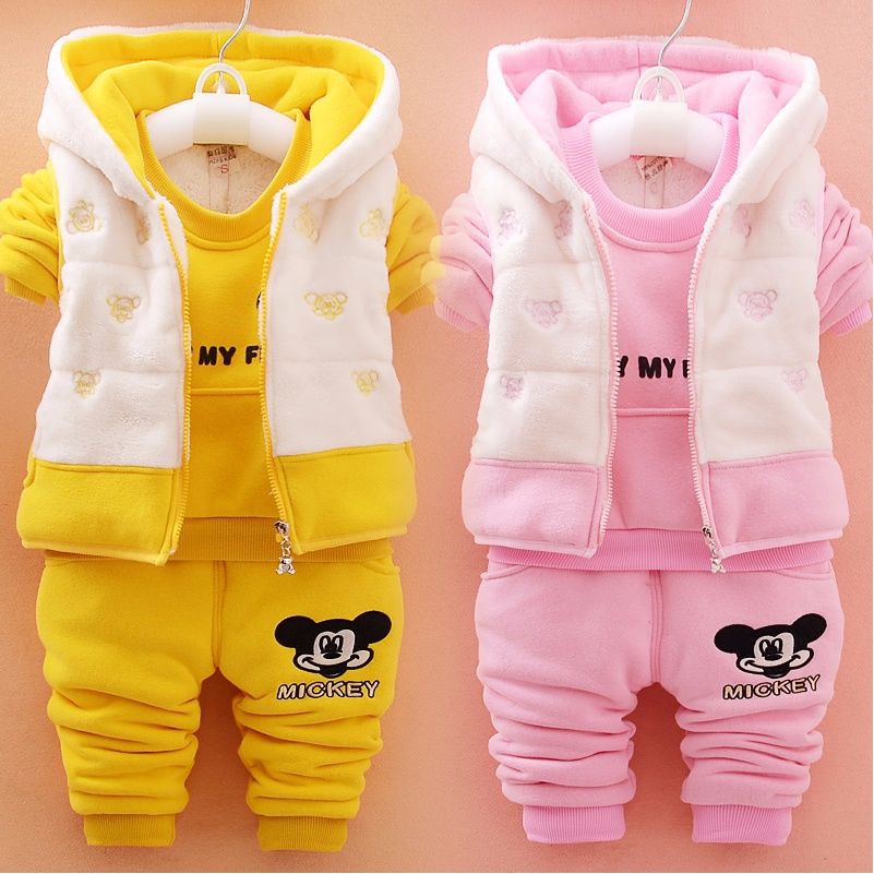 Set Áo Sweater Lông Cừu Dày Dặn + Quần Giữ Ấm Cho Bé