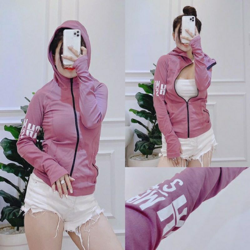 [Size S M L XL] Áo Khoác Thể Thao nữ Mẫu Mới Hàng Quảng Châu. Áo Khoác Nữ Ôm Body Thể Thao, Tập Gym, Tập Yoga [VT]