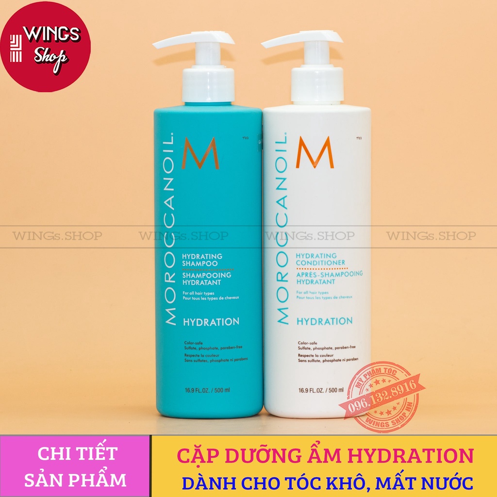 Cặp dầu gội xả Moroccanoil Full Size 250ml - 1000ml | Phục hồi Giảm gãy rụng Giúp tóc siêu mềm mượt | Wings shop